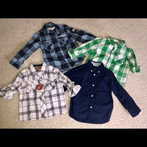 Boys Bundle- long sleeve button down shirts